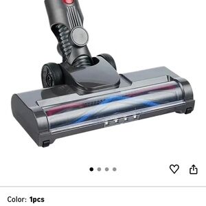 Vacuum Cleaner Head with Red and Blue Accents